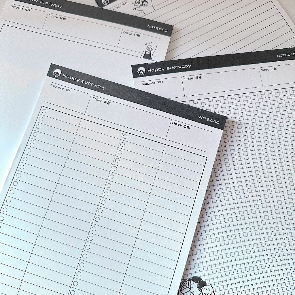 Set 50 tờ giấy B5 Happy everyday dày dặn GNB502