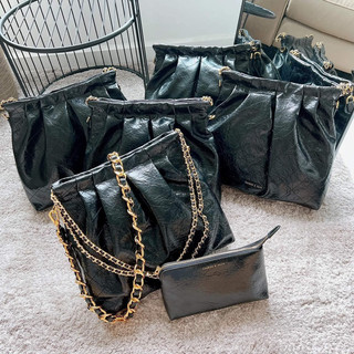 Túi xách c.n.k duo double chain hobo bag
