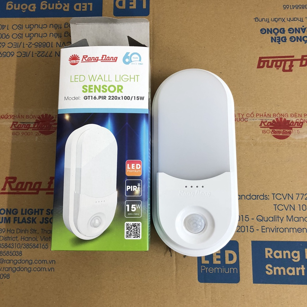 Đèn ốp tường cảm Biến chuyển động Rạng Đông 15W Model: GT16