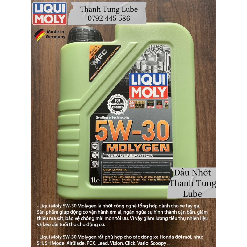 [CHÍNH HÃNG] [Nhớt Xe Tay Ga] Liqui Moly MolyGen 5W30