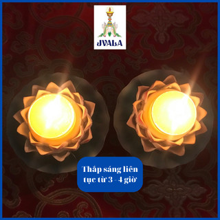 Đèn bơ cúng Phật JVALA - An Nhiên (nến bơ tealight vỏ sắt hộp có 30 viên)