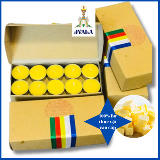 Đèn bơ cúng Phật JVALA - An Nhiên (nến bơ tealight vỏ sắt hộp có 30 viên)