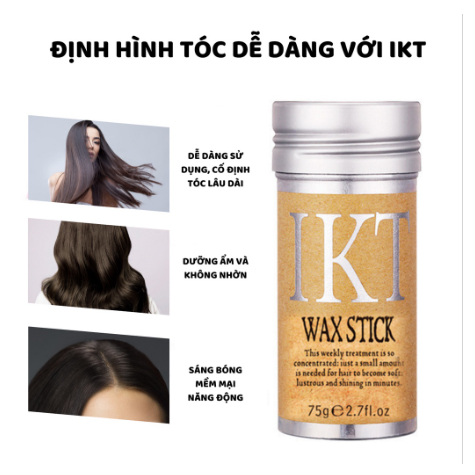 Sáp vuốt tóc Nữ dạng thỏi giữ nếp tóc con keo tạo kiểu tóc nữ tóc trẻ em mềm và dưỡng ẩm IKT 75g