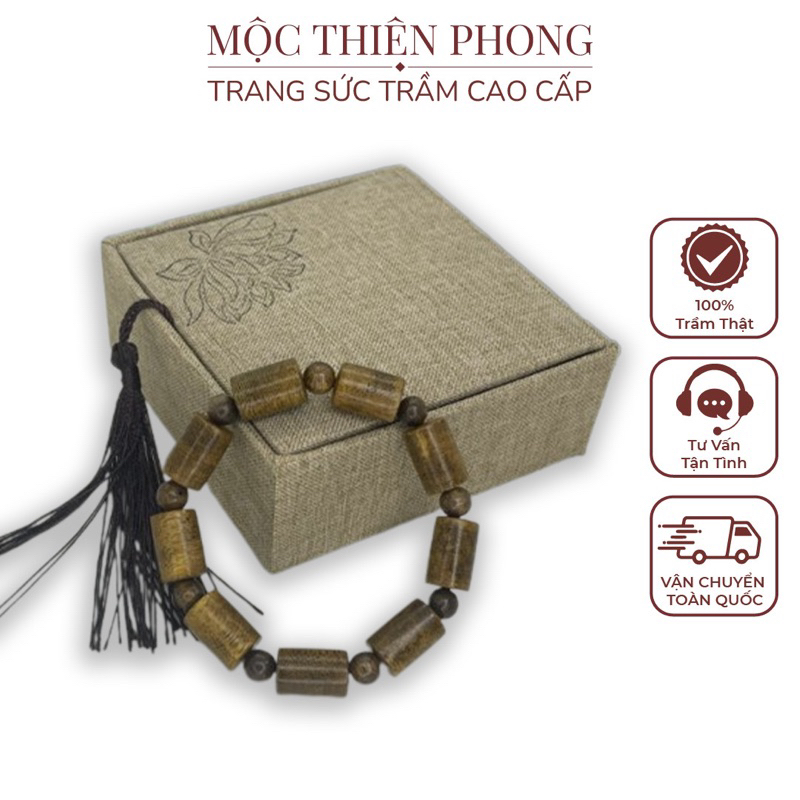 Vòng tay trầm tốc mẫu đốt trúc mùi thơm dịu ngọt - Mộc Thiên Phong