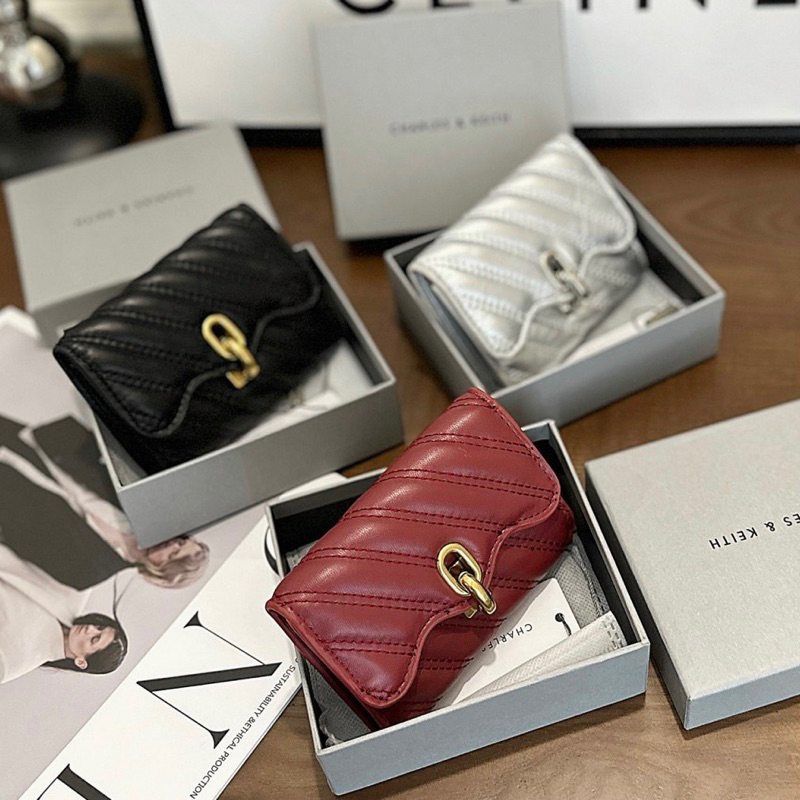 Full box 🔥 mẫu mới 🔥 Ví CK Gập Vân Chéo Khoá Móc