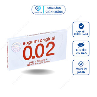 Bao Cao Su siêu mỏng SAGAMI Original 0.02mm Nhật Bản chính hãng, bcs non latex nhiều gel bôi trơn siêu mỏng - Health+