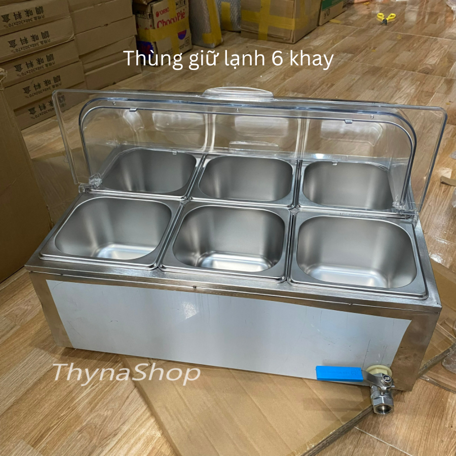 Thùng inox 3 lớp giữ lạnh topping bán hàng trà sữa/ bánh mì,.. - Thynashop