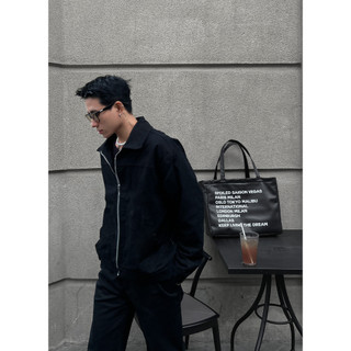 RIPOFFF Khaki Zip Jacket - Black/ Cream (Áo khoác tay dài Khaki)