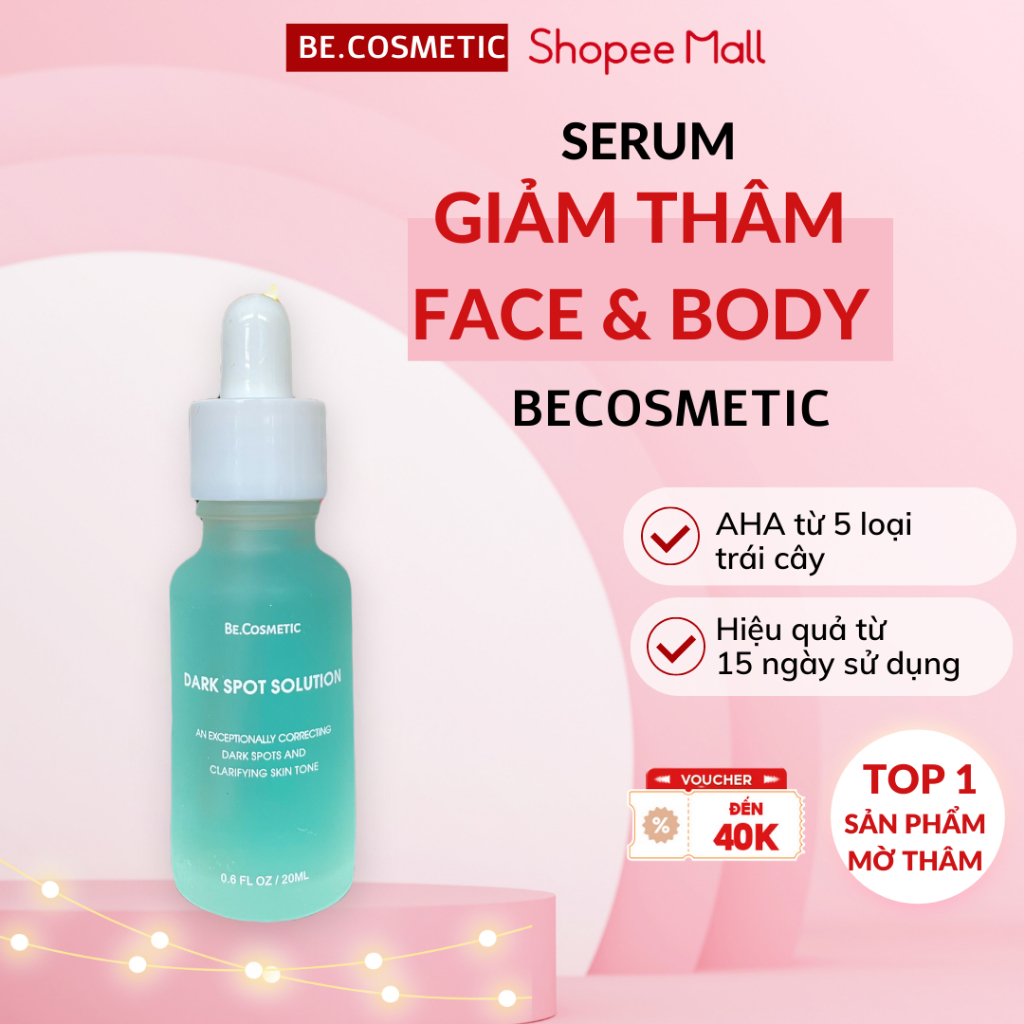 Serum giảm thâm và ngăn ngừa mụn se khít lỗ chân lông Becosmetic 30ml