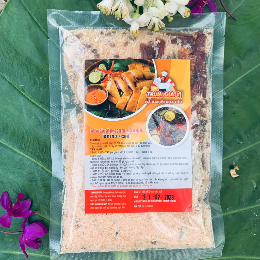 Gia vị gà ủ muối ngon chuẩn vị, gói 300g dùng cho 2-3 con gà