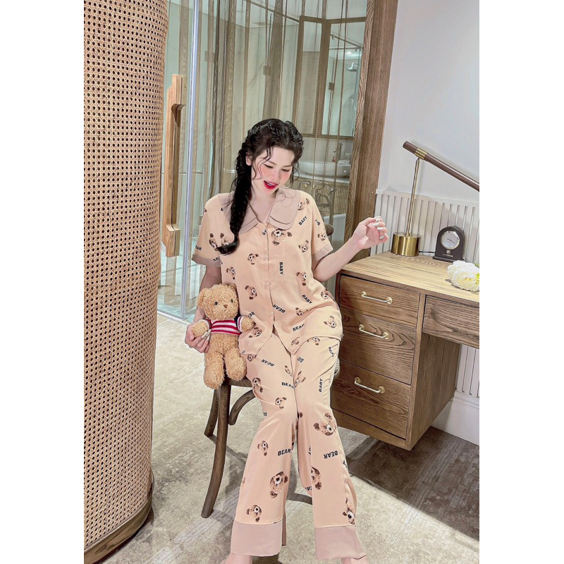 Đồ bộ tay ngắn quần dài hành pijama