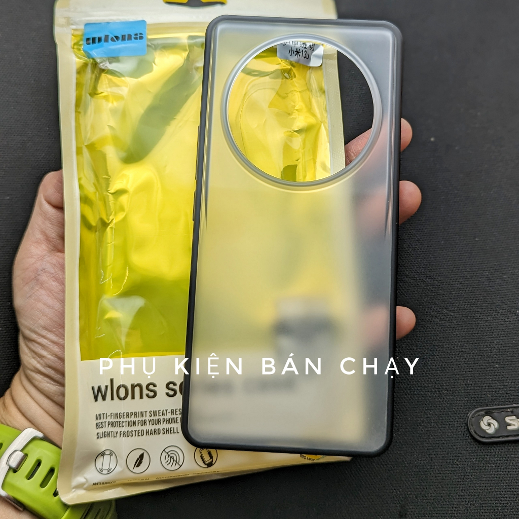 Ốp lưng Wlons Xiaomi Mi 13 Ultra chống sốc , trong sần chống bẩn, vân tay tốt như UAG , Ringke