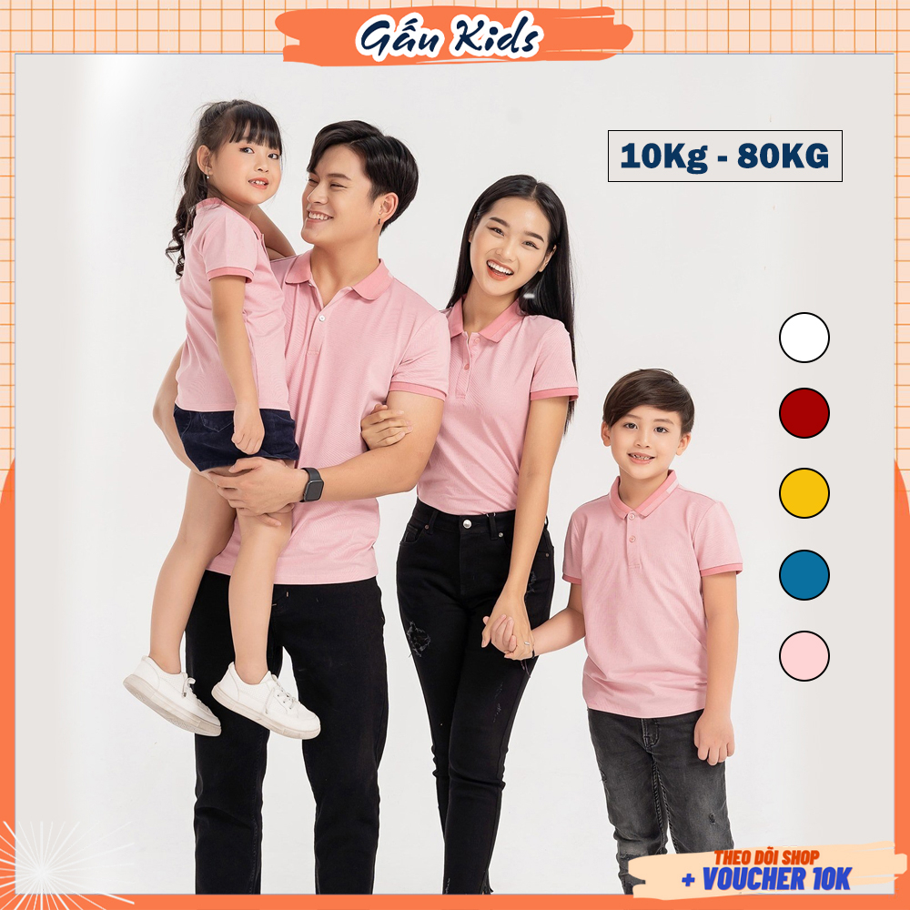 Áo Polo cho đại GIA ĐÌNH chất vải Cotton thoáng mát, co giãn mềm mại, form chuẩn, lịch lãm, màu sắc đa dạng