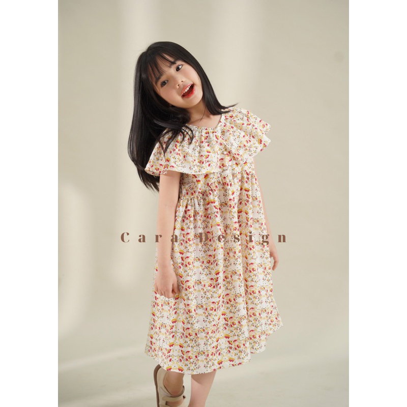 Váy đầm bé gái hoa nhí cổ xoè