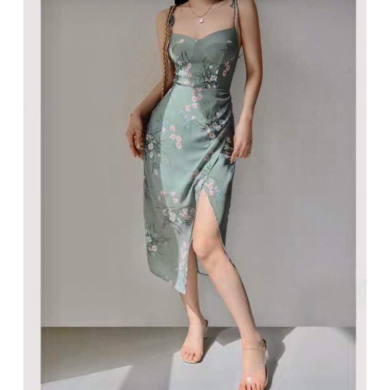 Order 15 ngày- Đầm hoa vạt xéo #901