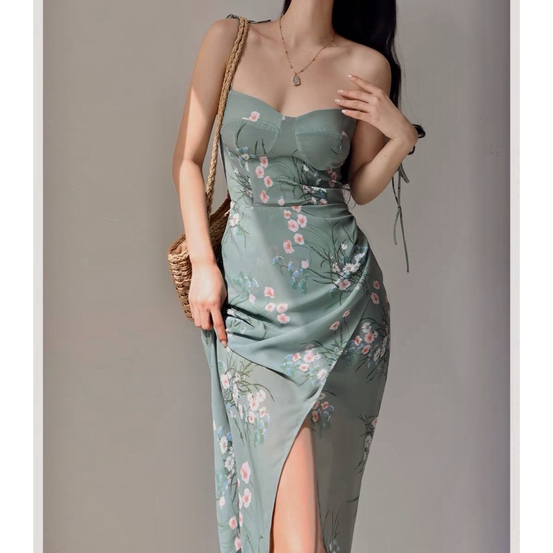 Order 15 ngày- Đầm hoa vạt xéo #901