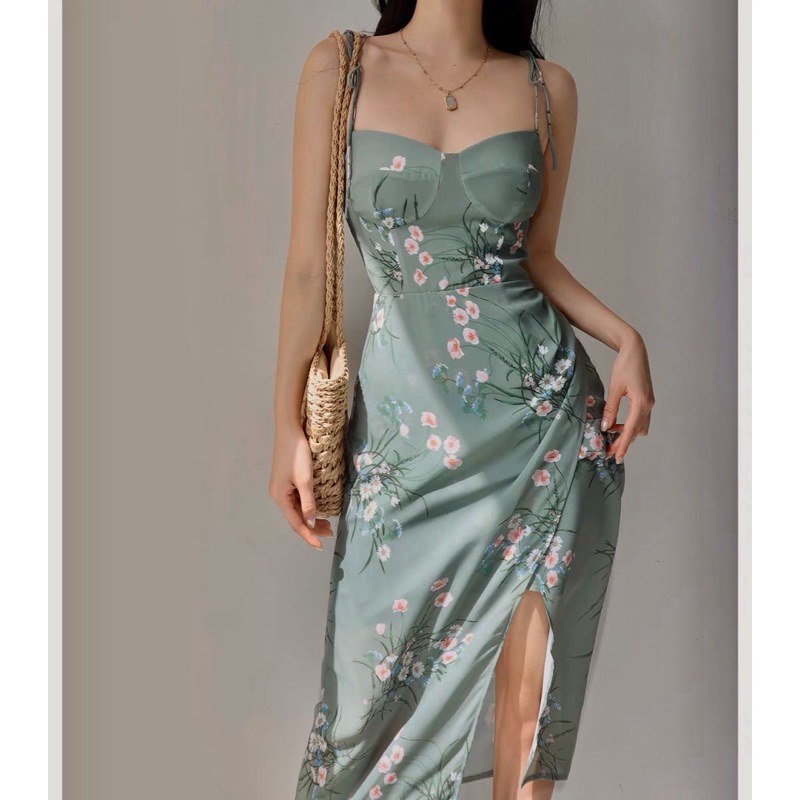 Order 15 ngày- Đầm hoa vạt xéo #901