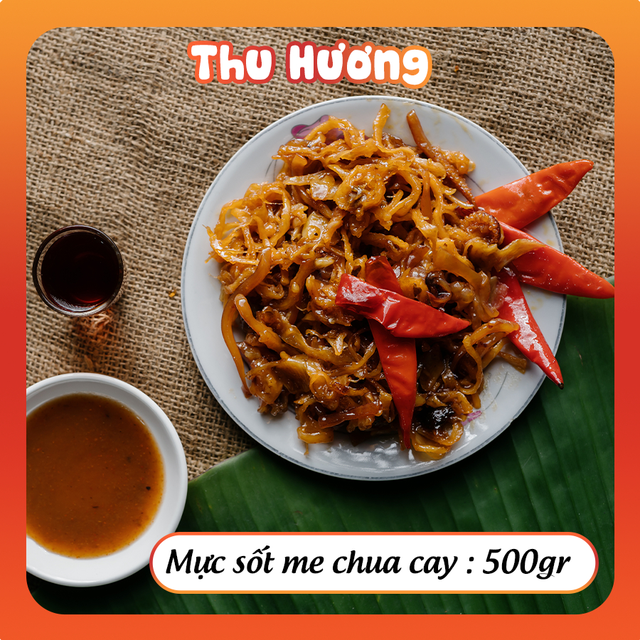 Mực sốt me chua cay ( bịch 500gram )