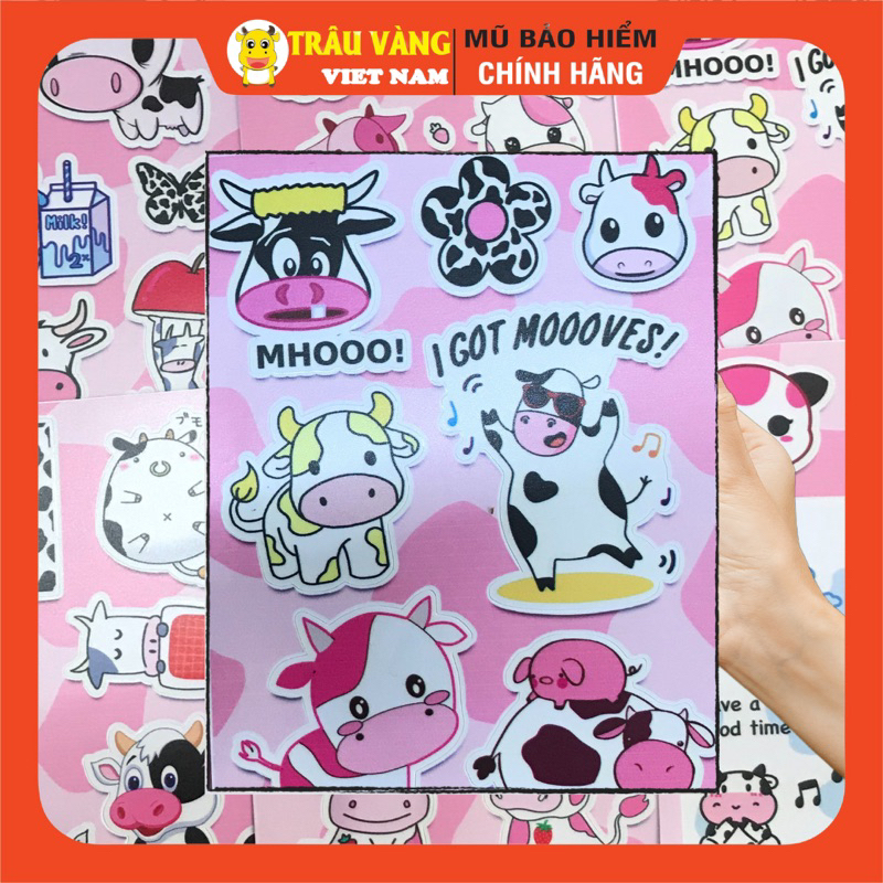 Sticker nhiều họa tiết chống nước, dán trang trí laptop, mũ bảo hiểm, vali
