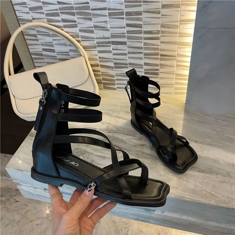 Giày sandal chiến binh xỏ ngón đế độn
