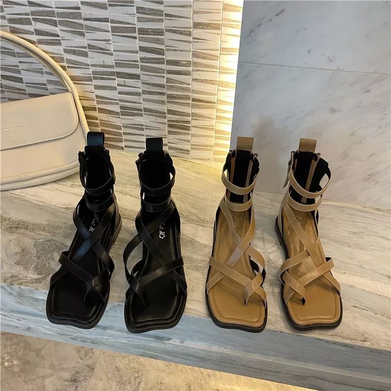 Giày sandal chiến binh xỏ ngón đế độn