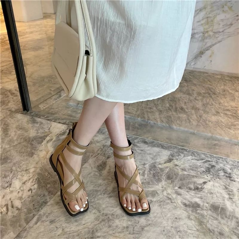 Giày sandal chiến binh xỏ ngón đế độn