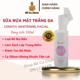 Sữa rửa mặt trắng da Cénota Whitening Facial Cleanser 150ml, sữa rửa mặt dưỡng trắng