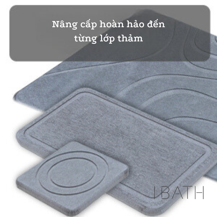 IBATH - Thảm đá siêu thấm hút Bath Stone Mat