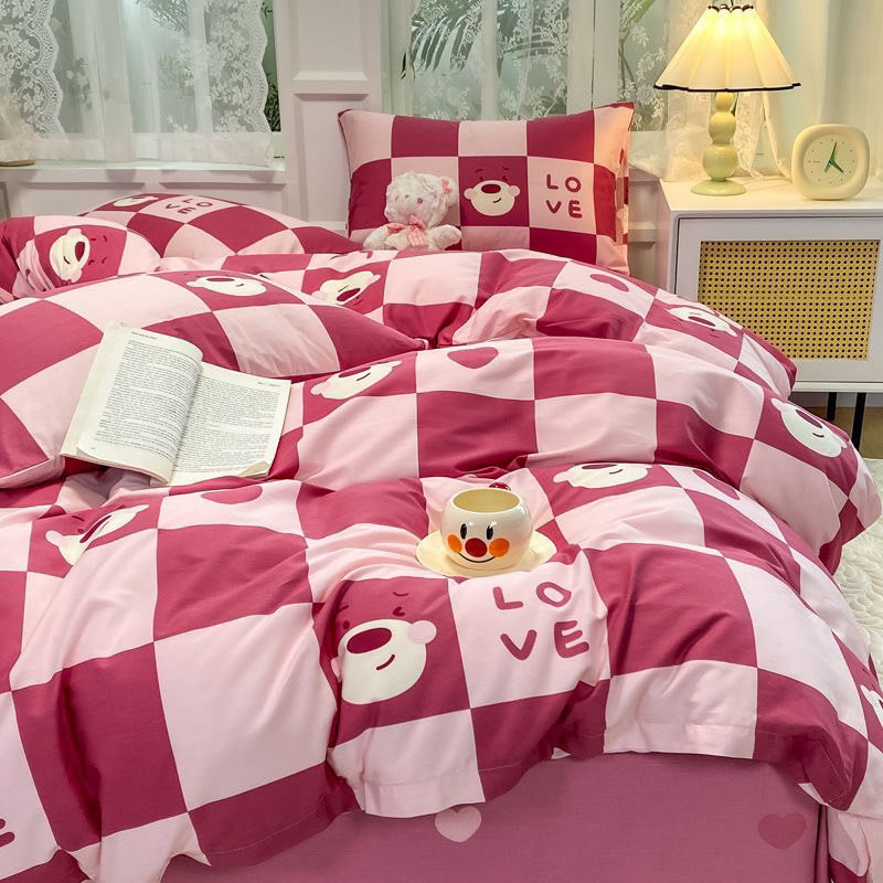 SET GA GỐI 3 MÓN MẪU GẤU DÂU
