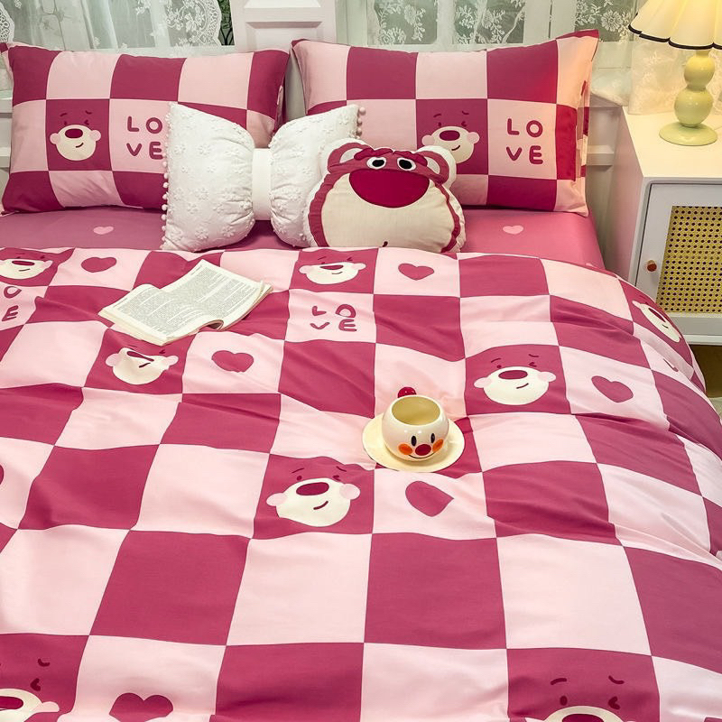 SET GA GỐI 3 MÓN MẪU GẤU DÂU