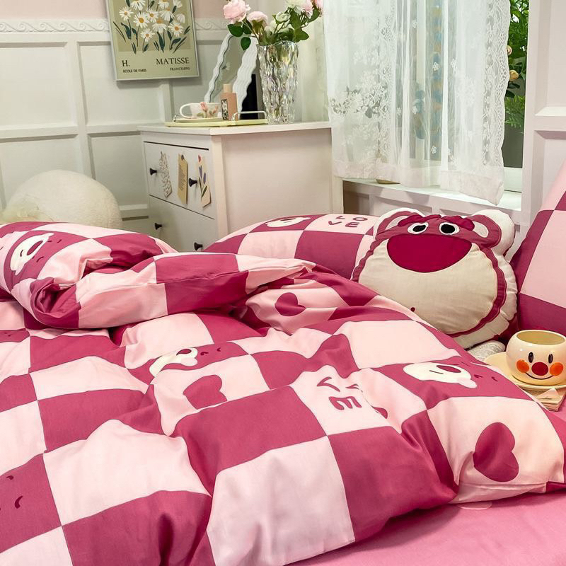 SET GA GỐI 3 MÓN MẪU GẤU DÂU