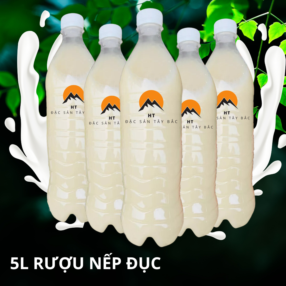 5L Rượu Nếp Đục, Ngô Tím, Cốm Sữa, Rượu Men Lá Đặc Sản Tây Bắc