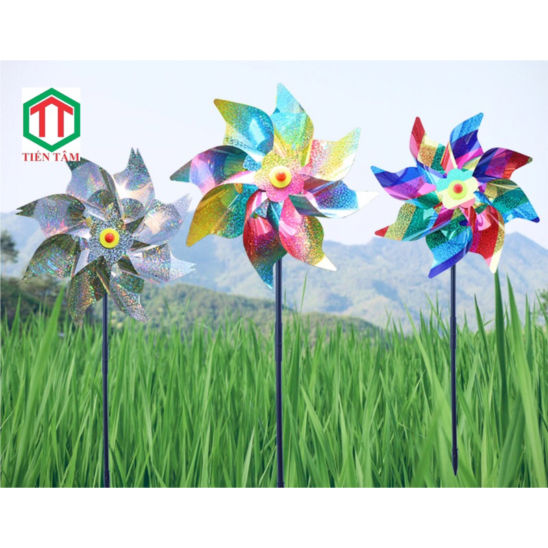 Chong chóng 8 lá màu kim sa lấp lánh