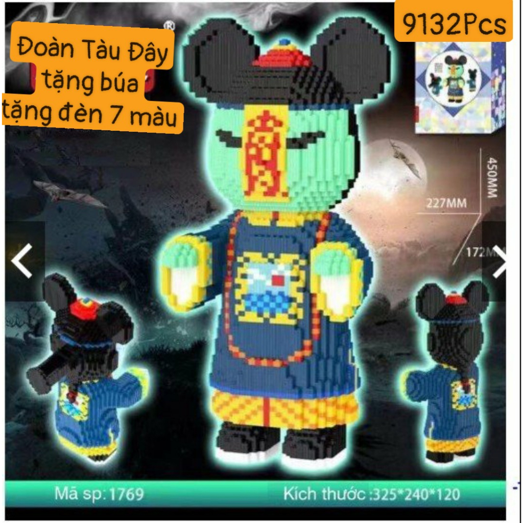 Tốp trend 159k xếp hình đạo sĩ và cương thi cỡ đại 45cm có ngăn kéo , xếp hình siêu đẹp!  đồ chơi quà tặng, trưng bày