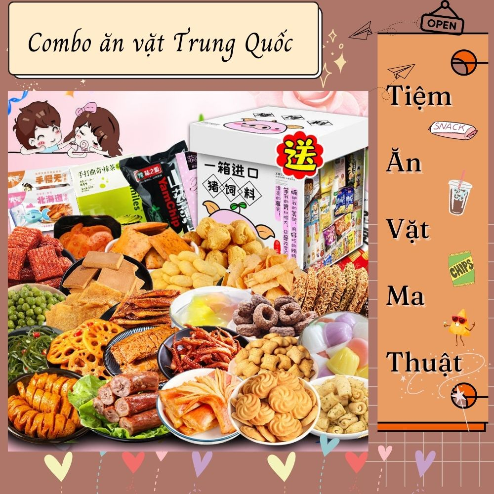 {MT025} Combo đồ ăn vặt Trung Quốc - Mix ngẫu nhiên