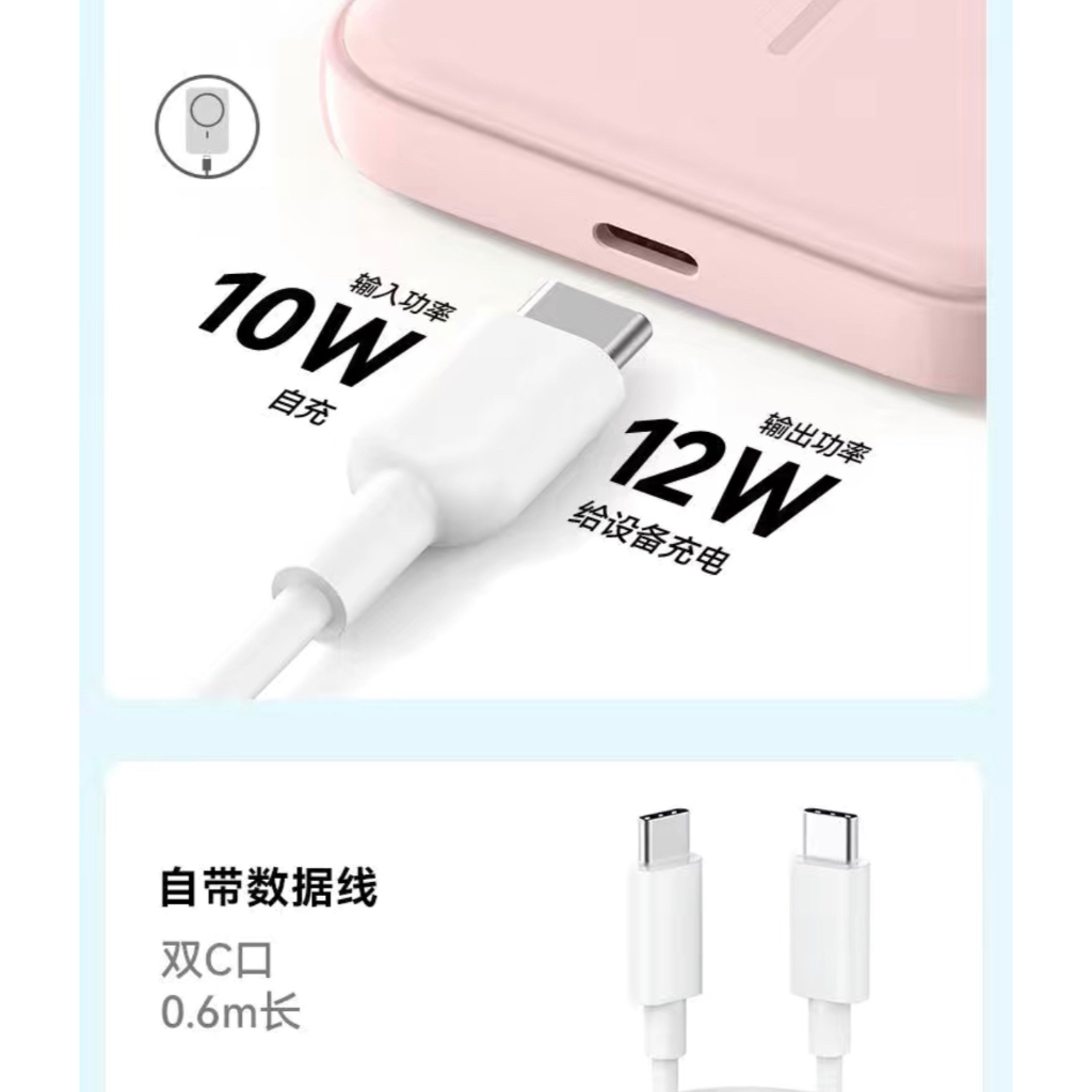 Sạc Dự Phòng Không Dây Từ Tính Anker 321 A1616 5000mAh,Cho 12/13/14 Series,Sạc Không Dây 5W/7.5W,Sạc Có Dây 12W