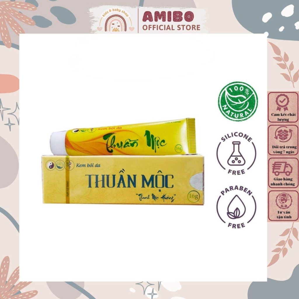 Thuần Mộc bôi da kem bôi da thuần mộc kem bôi nấm ngứa THANH MỘC HƯƠNG chính hãng 16gr