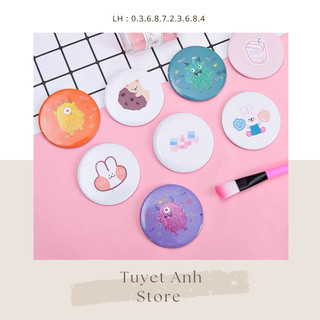 Gương mini hàn quốc bỏ túi dễ thương