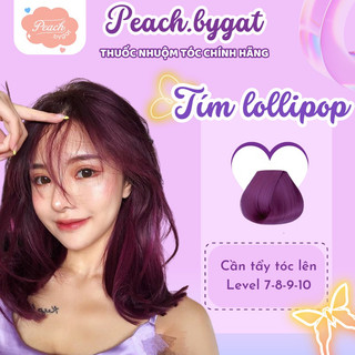 Thuốc nhuộm tóc TÍM LOLLIPOP không cần sử dụng thuốc tẩy tóc của Peachbygat , Peach bygat