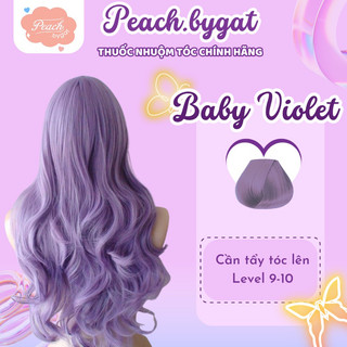Thuốc nhuộm tóc BABY VIOLET cần dùng thuốc tẩy tóc của Peachbygat , Peach bygat