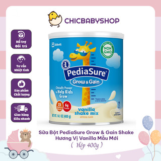 Sữa bột pediasure grow & gain vanilla nội địa mỹ 400g mẫu mới