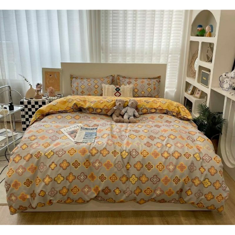 SET 4 MÓN CHĂN GA GỐI POLI NHẬP TRUNG BO CHUN ĐỦ SIZE