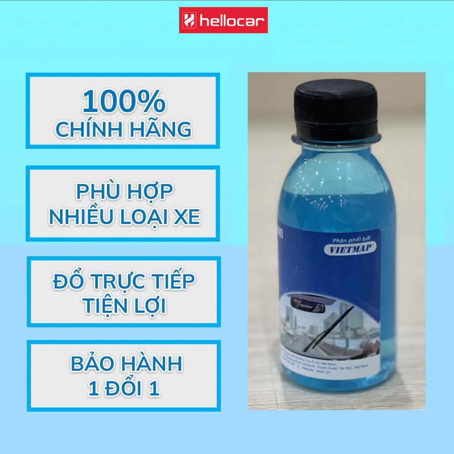Nước rửa kính ô tô Vietmap, Công nghệ Nano cao cấp - Nói không với cặn kim loại ( 250ml )