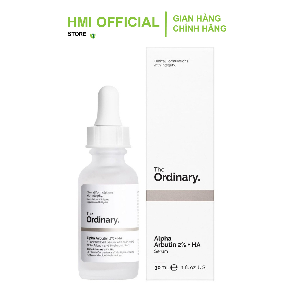 Serum Tinh chất dưỡng trắng Alpha Arbutin 2% + HA The Ordinary 30ml