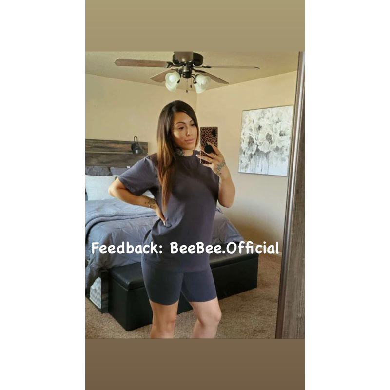 Set bộ áo thun quần biker năng động mùa hè