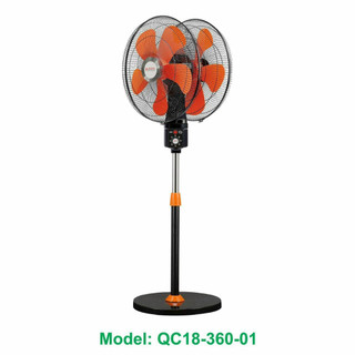 Quạt cây, quạt đứng 2 đầu 5 cánh qc18-360, quạt mát 360 độ, công suất 170w quạt mát mùa hè
