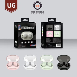Tai nghe Bluetooth U6 trong suốt 5.0 nhỏ gọn, 4 màu cực sành điệu