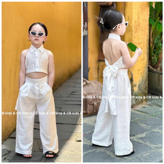 Set bộ đũi hở lưng cột nơ sau lưng cho bé 10-30kg