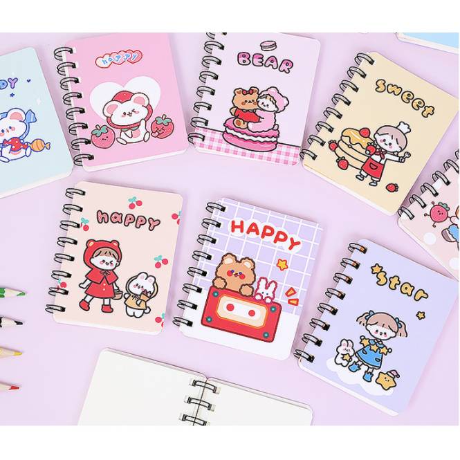 Z0430 Sổ Tay Lò Xo Hình Thú Bukao
