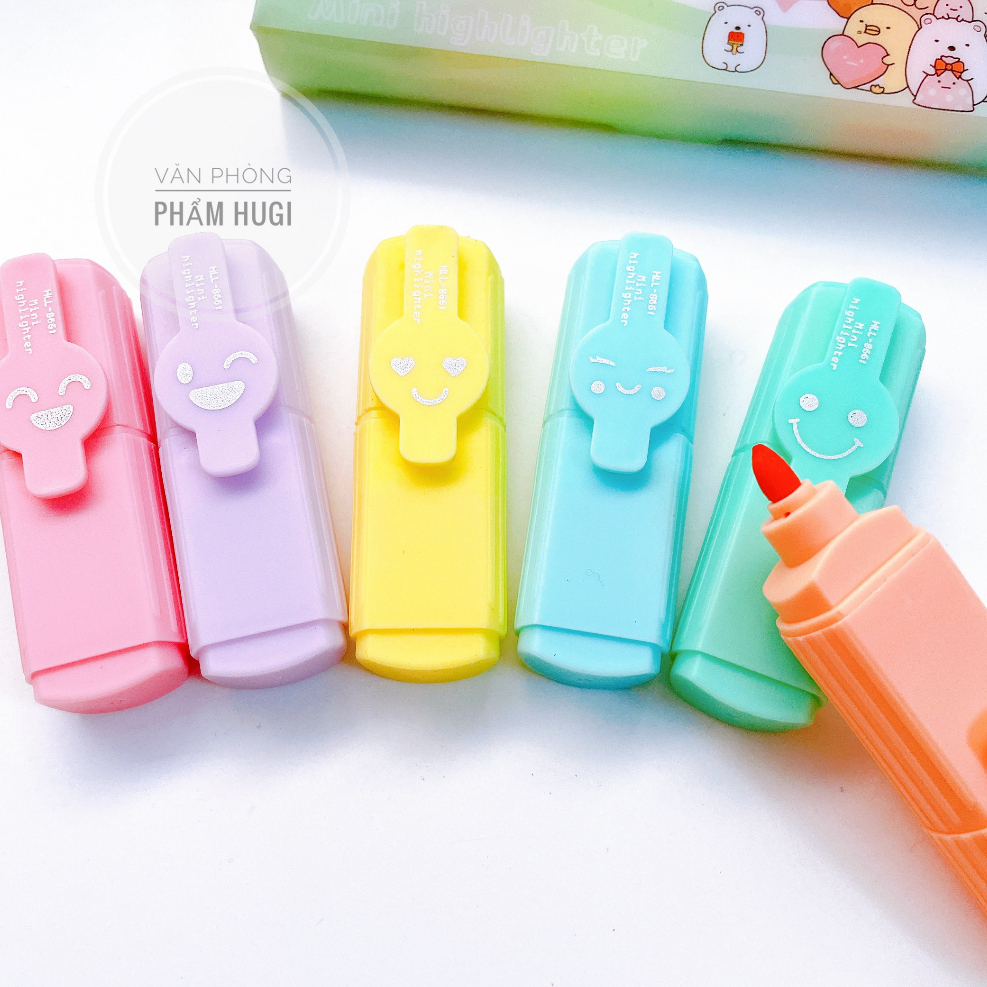 Hộp 6 cây bút dạ quang  bút highlight đánh dấu dễ thương